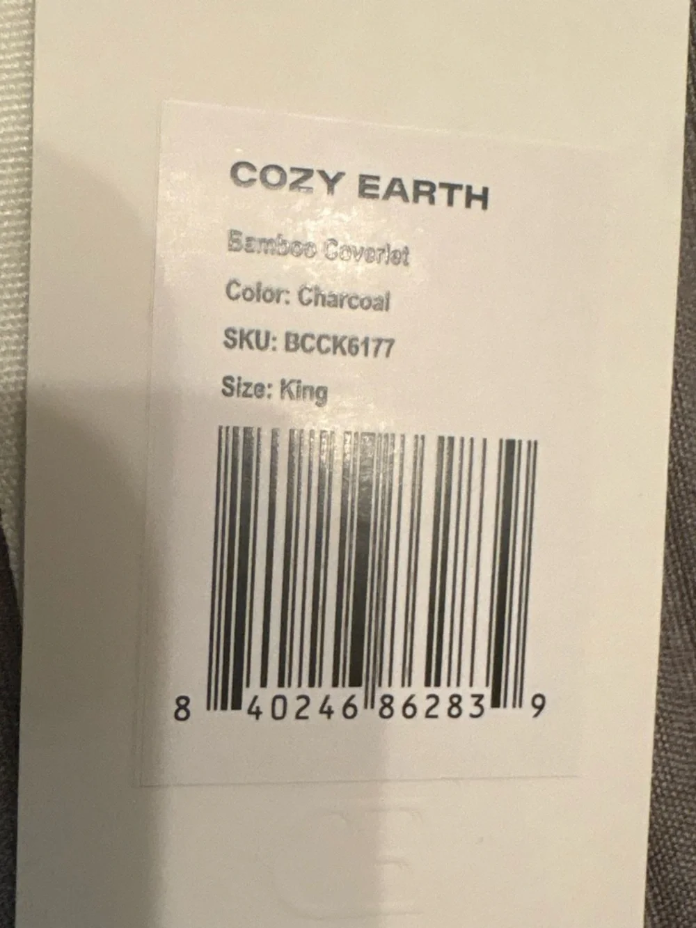 New!! Cozy Earth bamboo coverlet
